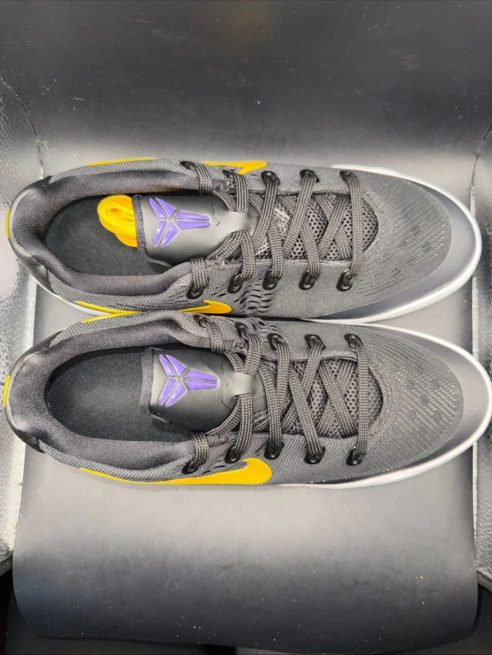 Size 6.5Y - Nike Kobe 9 EM GS Lakers Away, FV3607-003, New With Box (No Lid)